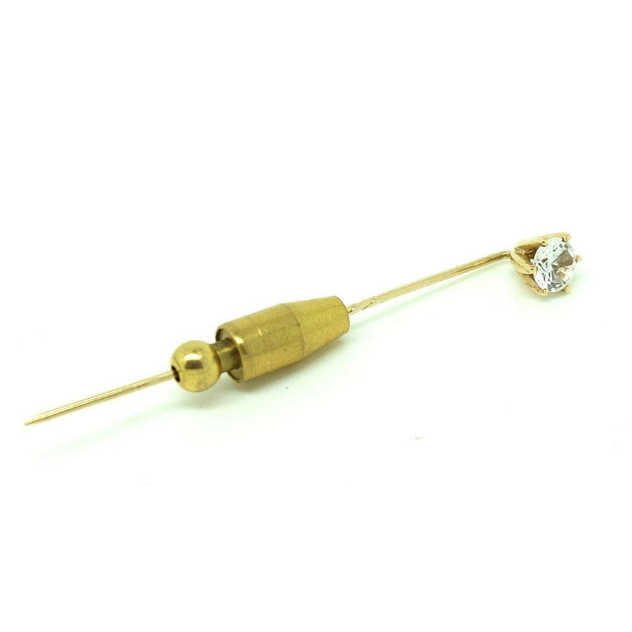 Vintage 1970s 18ct Yellow Gold Tie Pin