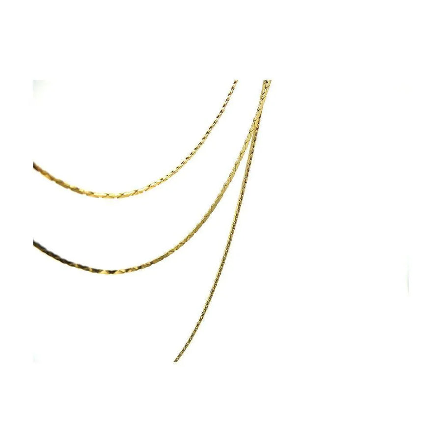 Vintage 1970s Monet Gold Plated Cobra Link Chain Necklace - Mayveda Jewelry