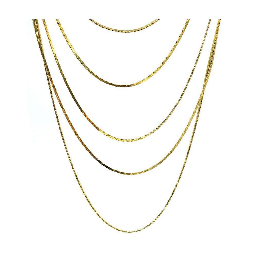 Vintage 1970s Monet Gold Plated Cobra Link Chain Necklace