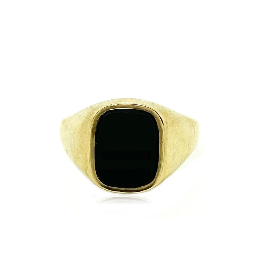 1970s Ring Vintage 1970s 9ct Gold Onyx Signet Ring