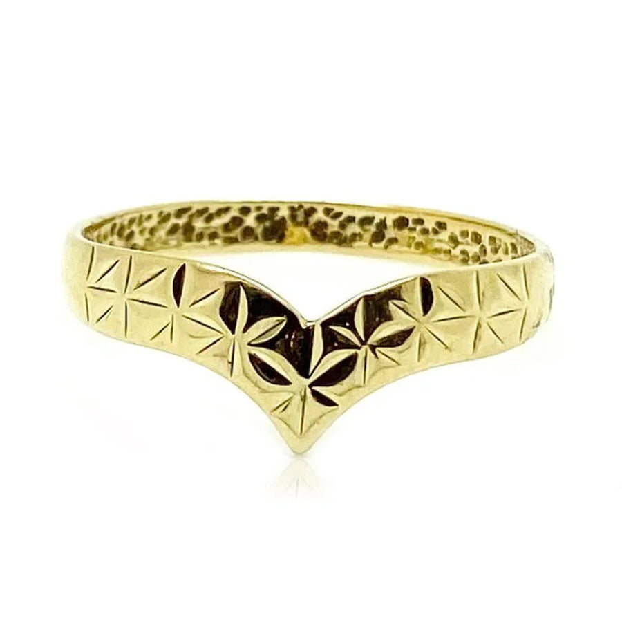 Vintage 1970s 9ct Gold Star Ring - Mayveda Jewelry