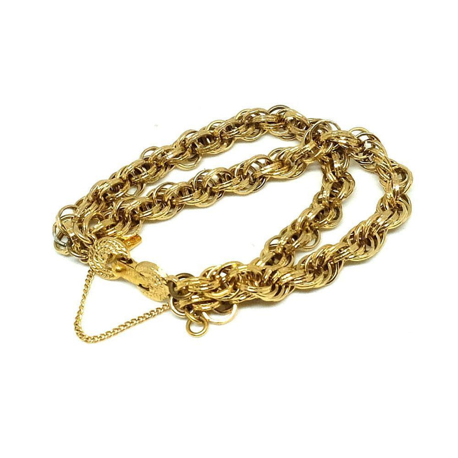 Vintage 1980's Monet Gold Plated Chain Bracelet - Mayveda Jewelry