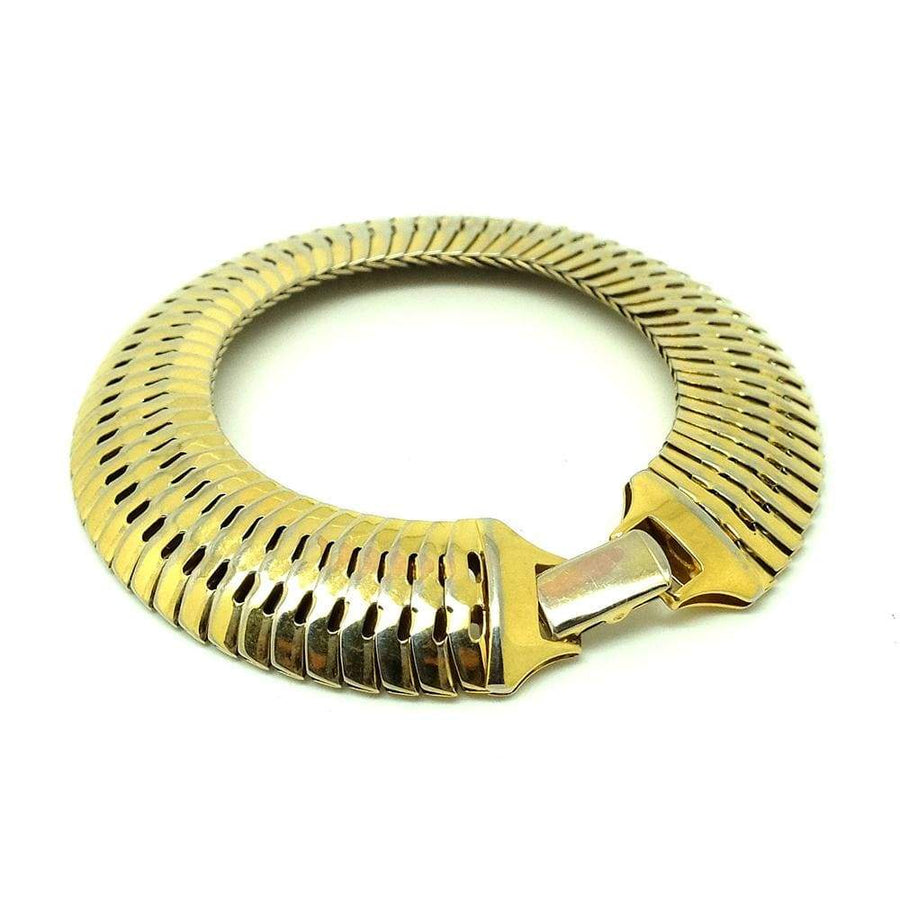 1980s Bracelet Vintage 1980s Monet Gold Plated Chain Bracelet