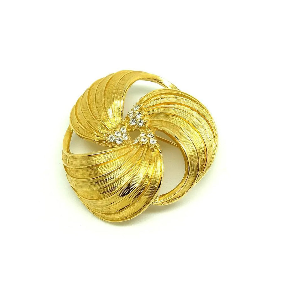 Vintage 1980's Gold Plated Givenchy Brooch - Mayveda Jewelry