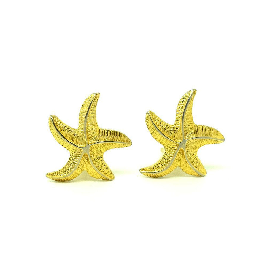 Vintage 1980s Starfish Clip on Earrings