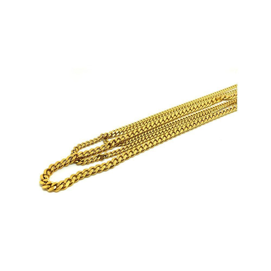 Vintage 1980's Designer Multi-Chain Gold Plated 'Monet' Necklace