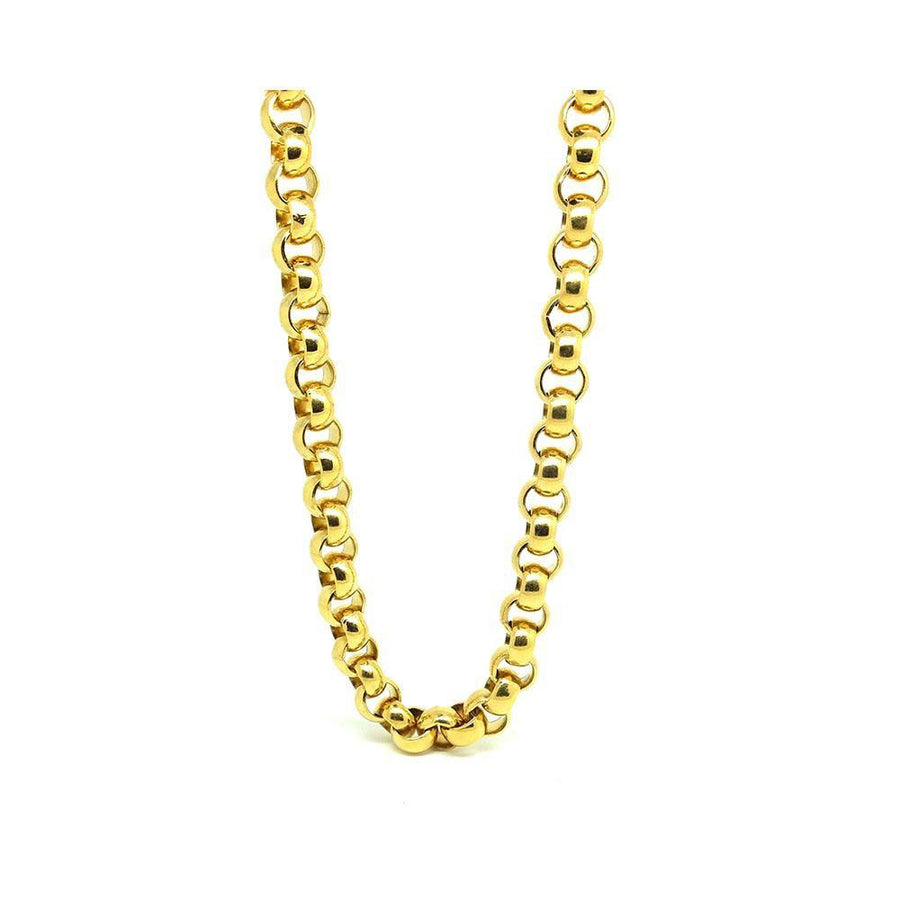Vintage 1980s Heavy Gold Plated Chain Necklace