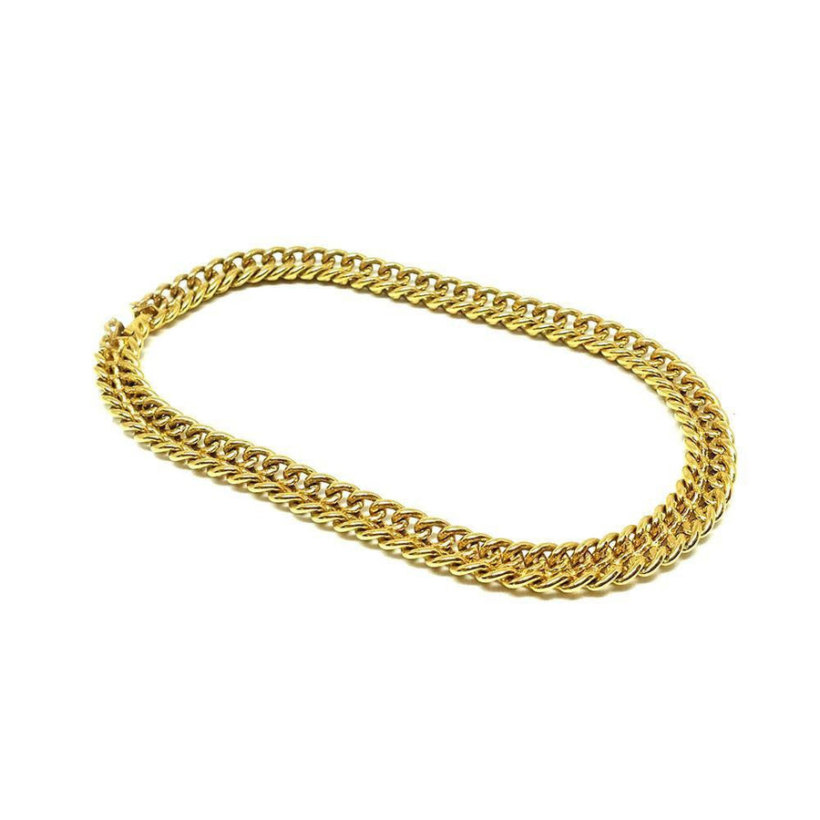 Vintage 1980s Monet Gold Plated Chain Choker