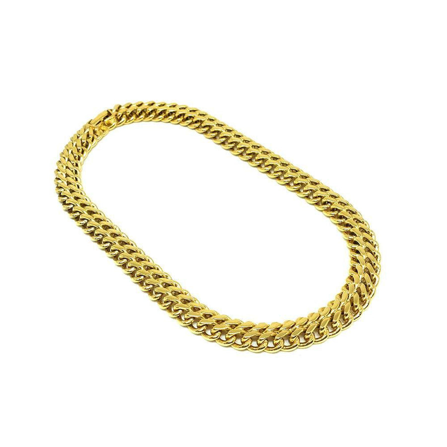 Vintage 1980s Monet Gold Plated Chain Choker