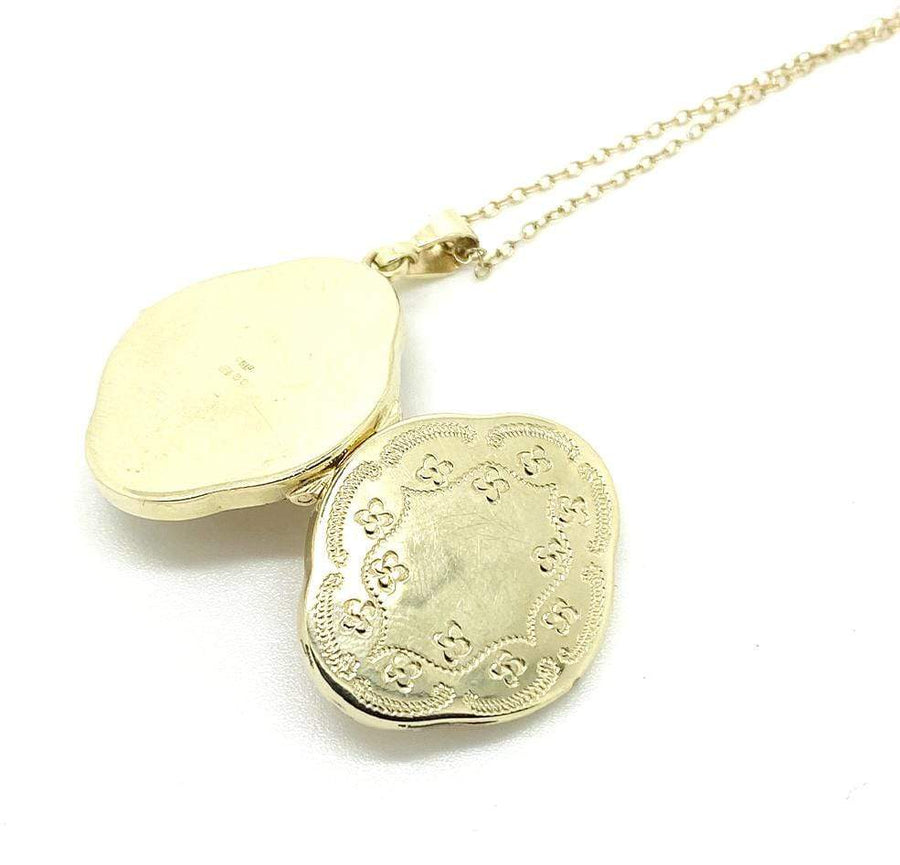 1980s Ring Vintage 1980s 9ct Gold Locket Necklace