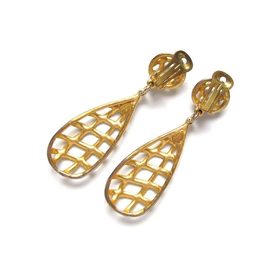 Vintage 1990's Louis Feraud Drop Earrings - Mayveda Jewelry