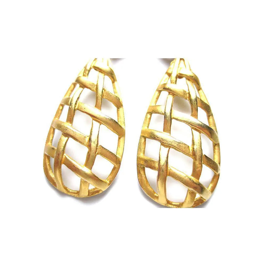 Vintage 1990's Louis Feraud Drop Earrings - Mayveda Jewelry