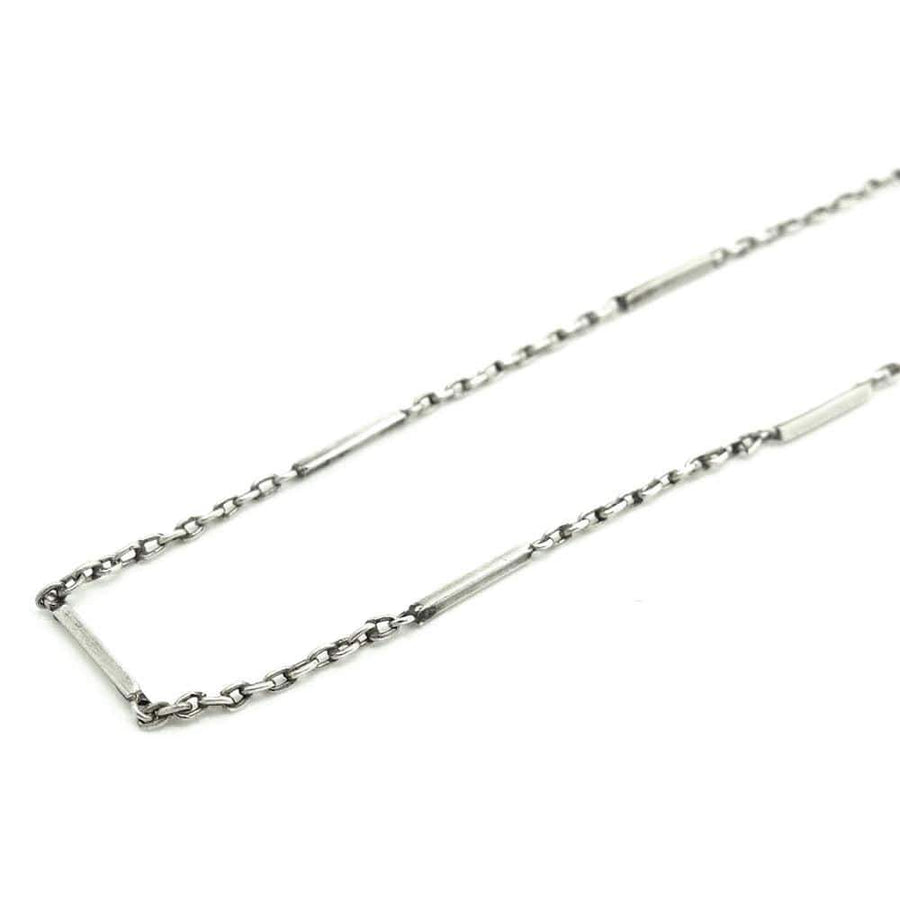 1990s Necklace Vintage 1990s Sterling Silver Chain Choker Necklace