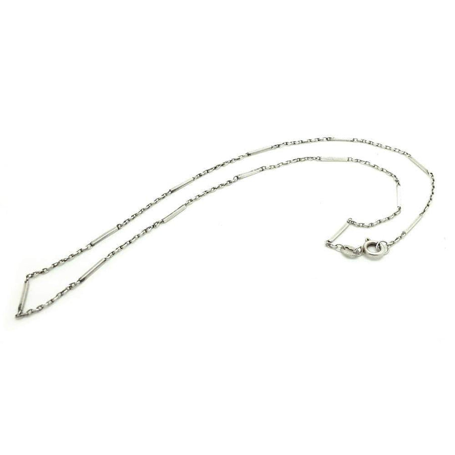 1990s Necklace Vintage 1990s Sterling Silver Chain Choker Necklace