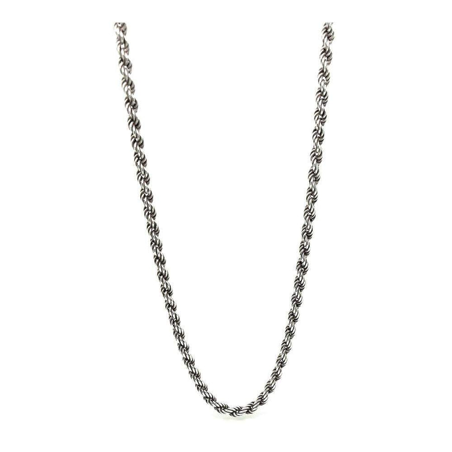 Vintage 1991 Twisted Rope Sterling Silver Chain Necklace