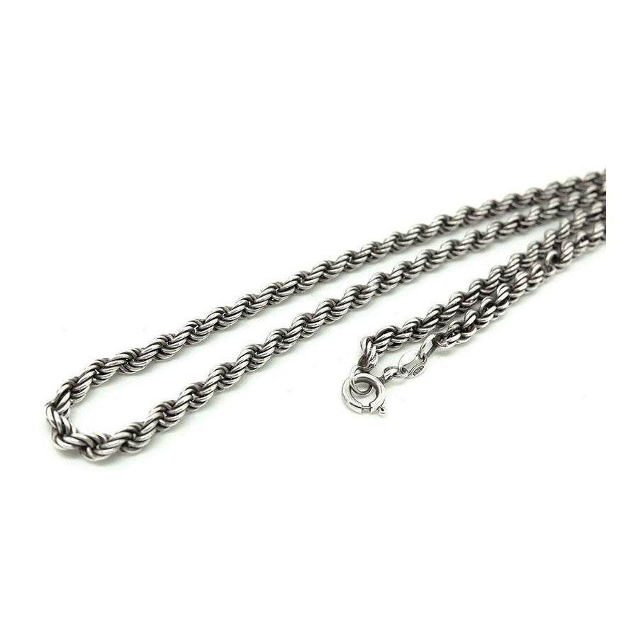 Vintage 1991 Twisted Rope Sterling Silver Chain Necklace