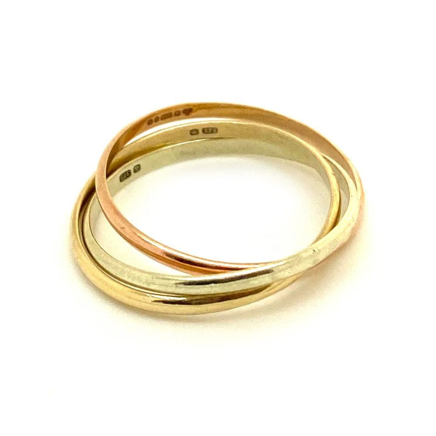 Triple Interlocking 9ct Gold Band Ring