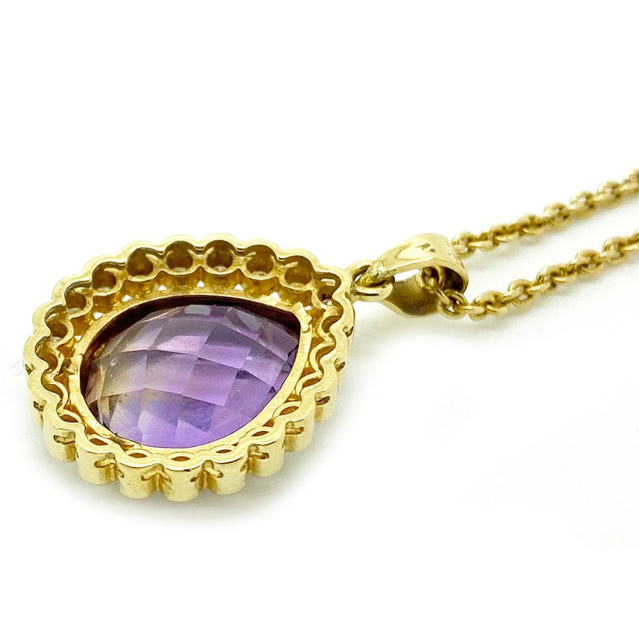 2000 Necklaces Handmade 5.6ct Ametrine Pear Cut 18ct Gold Diamond Necklace Mayveda Jewellery