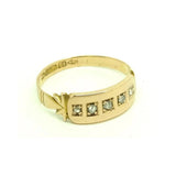 Antique 1882 Victorian Diamond 15ct Rose Gold Ring