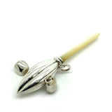 Antique 1906 Sterling Silver & Mother of Pearl Baby Rattle