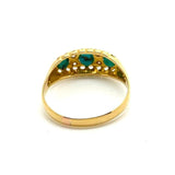 Antique 1914 Turquoise Diamond 18ct Gold Ring