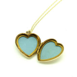 Antique Art Deco (1920 - 1935) Yellow Gold Heart Locket