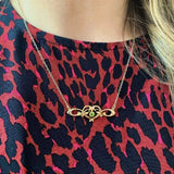 Antique Art Nouveau Peridot 9ct Gold Heart Necklace