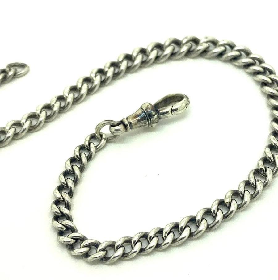 Antique c.1900 Sterling Silver Albert Watch Chain