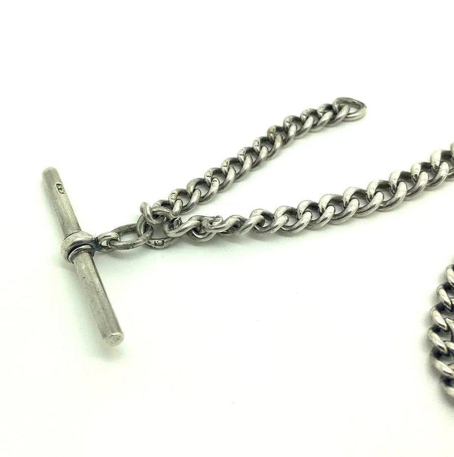 Antique c.1900 Sterling Silver Albert Watch Chain