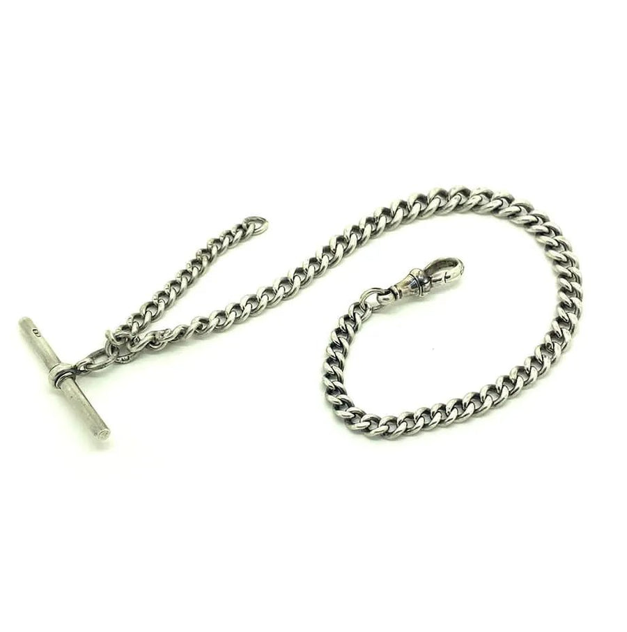 Antique c.1900 Sterling Silver Albert Watch Chain