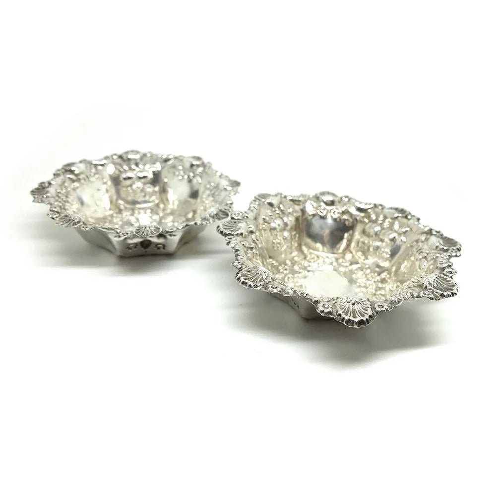 Bandejas de joyería de plata de ley eduardiana antigua de 1902, view 4