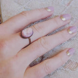 Antique Edwardian 1910 Cameo Pink Ring