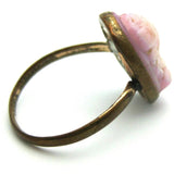 Antique Edwardian 1910 Cameo Pink Ring