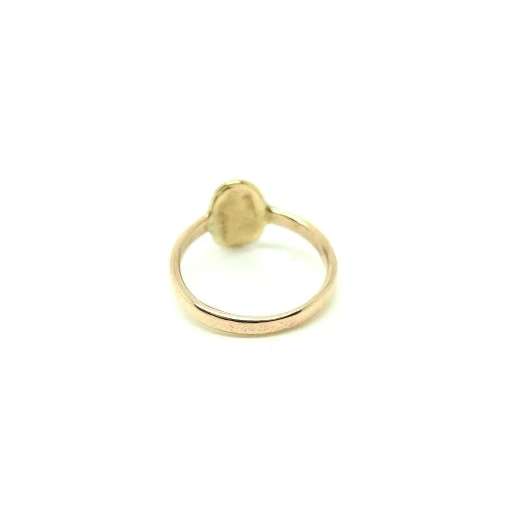 Anillo de dedo meñique de 9 quilates con ópalo de oro rosa de 9 quilates de estilo eduardiano antiguo, view 7