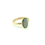 Antique Edwardian 9ct Rose Gold Opal 9ct Pinky Ring