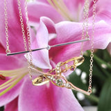 Antique Edwardian Diamond 15ct Bar Necklace