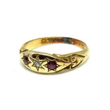 Antique Edwardian Diamond & Ruby 18ct Gold Ring
