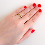 Antique Edwardian Diamond & Ruby 18ct Gold Ring
