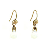 Antique Edwardian Opaline 9ct Gold Drop Earrings