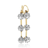 Antique Edwardian Paste Drop Gold Earrings