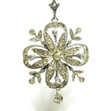 Antique Edwardian Paste Silver Pendant