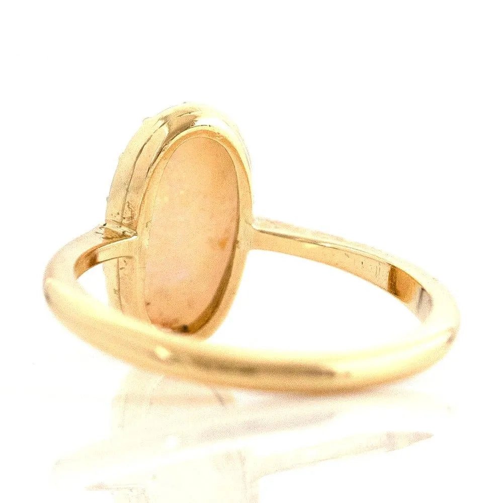 Anillo Antiguo de Oro de 18ct con Ópalo Precioso Eduardiano, view 11