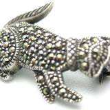 Antique Edwardian Silver Cat Brooch