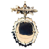 Antique Georgian 1.5ct Diamond Virgin Mary Jesus Brooch Necklace