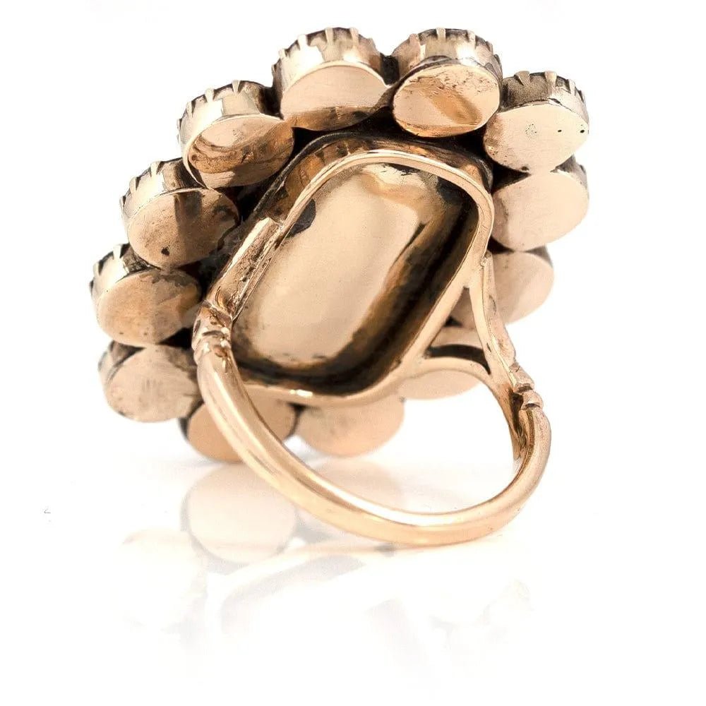 Bague géorgienne antique en perles de grenat taillées, view 10