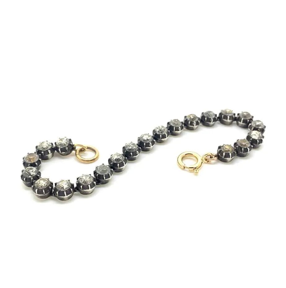 Pulsera antigua de plata y oro con pasta georgiana, view 4