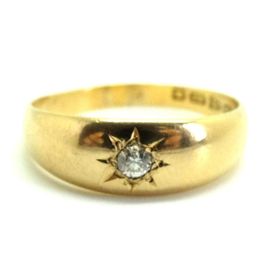 ANTIQUE Ring Antique 1916 18ct Diamond Star Celestial Gypsy Ring