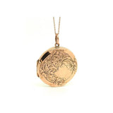 Antique Victorian (1837 - 1901) Etched 9ct Rose Gold Locket