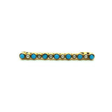 Antique Victorian (1837 - 1901) Pearl & Turquoise Gold Bar Brooch