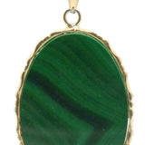 Antique Victorian (1837 - 1901) Scottish Moss Agate Slice Pendant Necklace